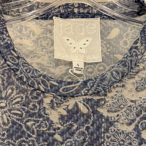 Johnny Was Navy Floral Long Sleeve Dress - Picture 6 of 12